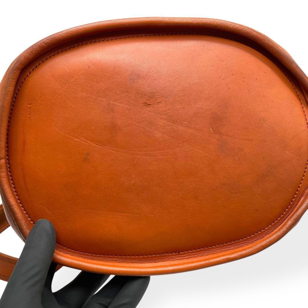 COACH Shoulder Bag Purse Old Leather Light Brown Authentic