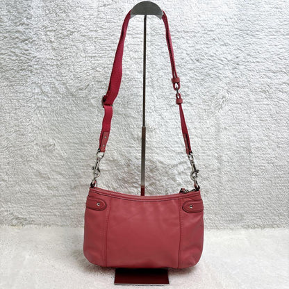 COACH Shoulder Bag Purse 23978 Leather Pink Authentic