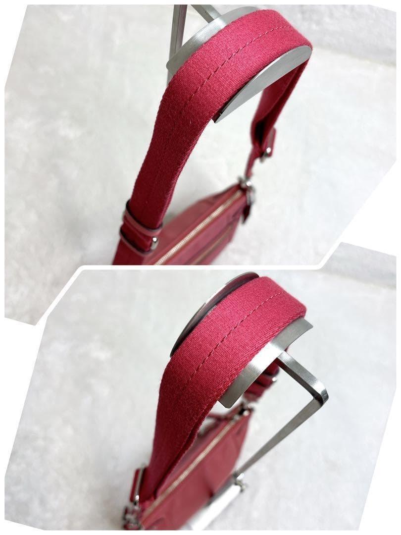 COACH Shoulder Bag Purse 23978 Leather Pink Authentic