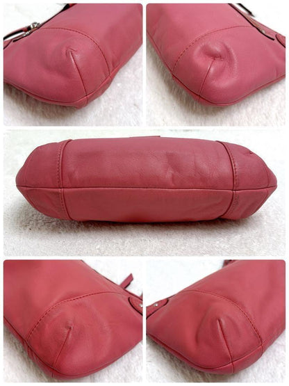 COACH Shoulder Bag Purse 23978 Leather Pink Authentic