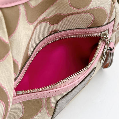 COACH Shoulder Bag Purse Signature Poppy Leather Authentic