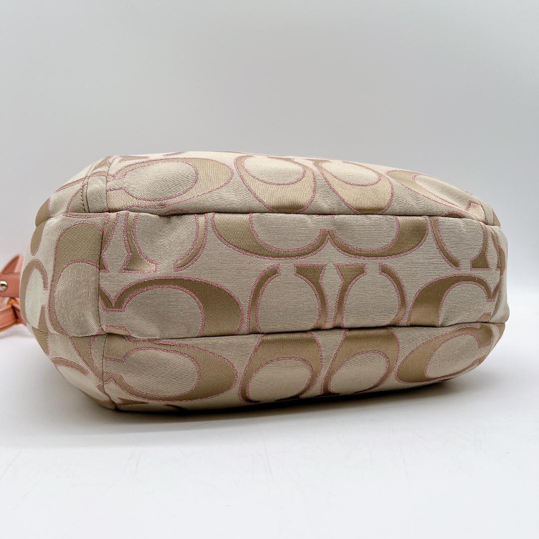 COACH Shoulder Bag Purse Signature Poppy Leather Authentic