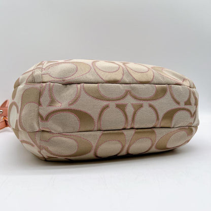 COACH Shoulder Bag Purse Signature Poppy Leather Authentic