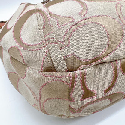 COACH Shoulder Bag Purse Signature Poppy Leather Authentic