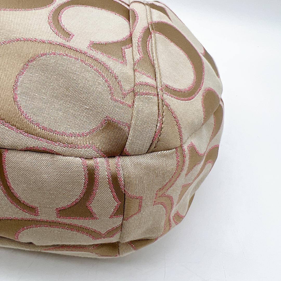 COACH Shoulder Bag Purse Signature Poppy Leather Authentic