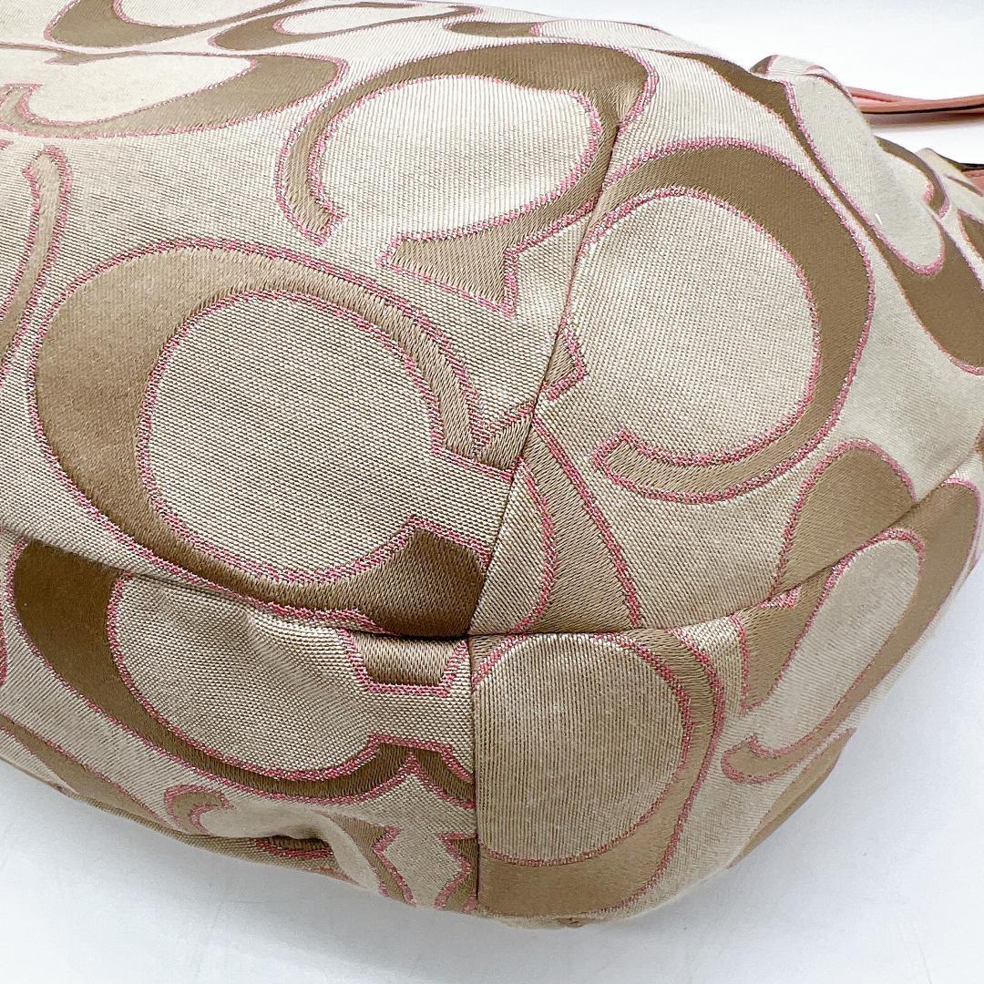 COACH Shoulder Bag Purse Signature Poppy Leather Authentic