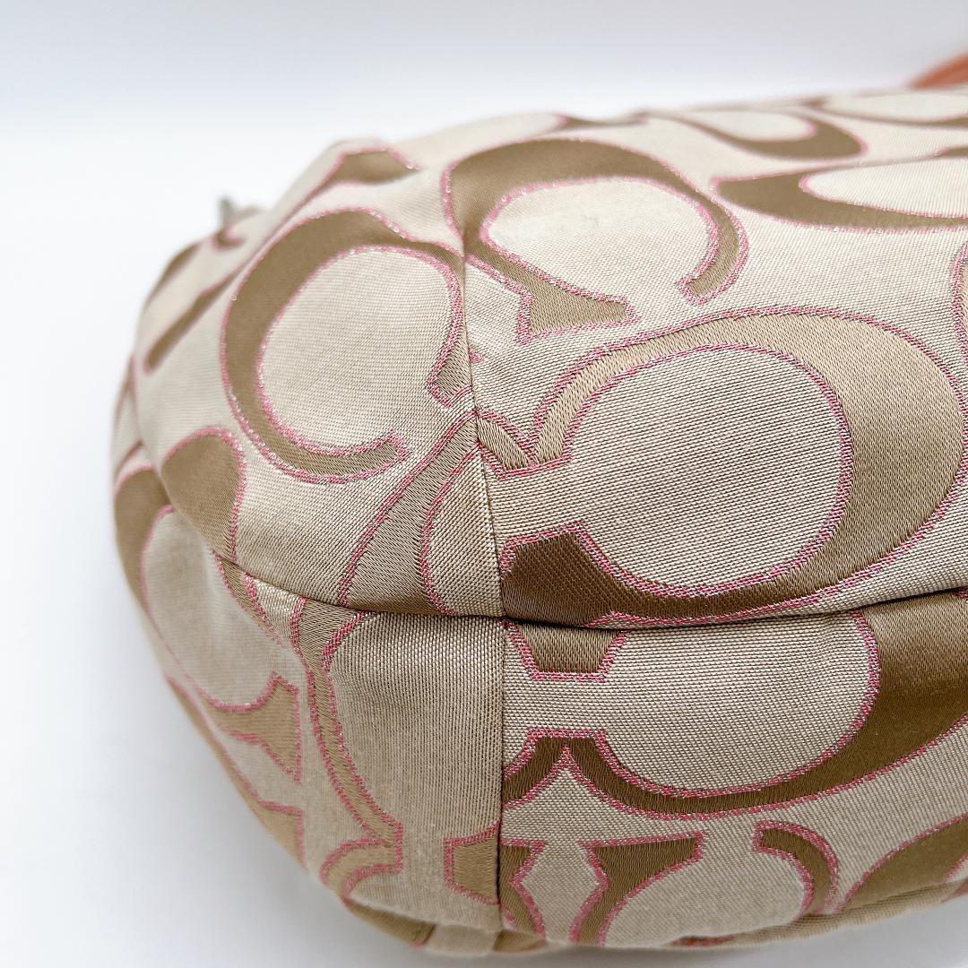 COACH Shoulder Bag Purse Signature Poppy Leather Authentic