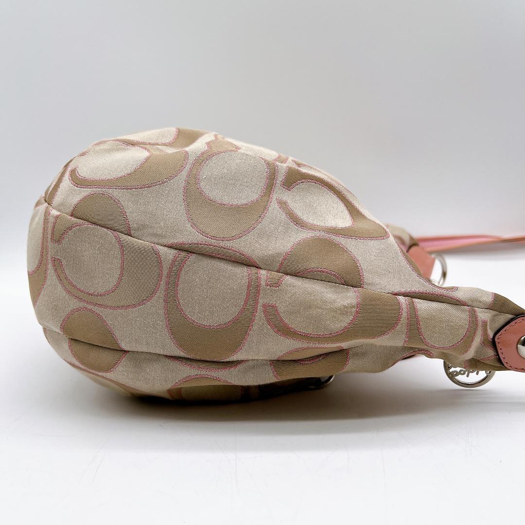 COACH Shoulder Bag Purse Signature Poppy Leather Authentic