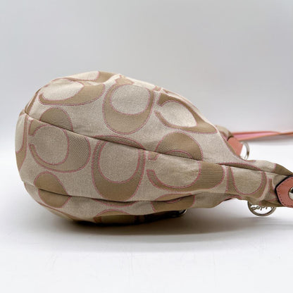 COACH Shoulder Bag Purse Signature Poppy Leather Authentic