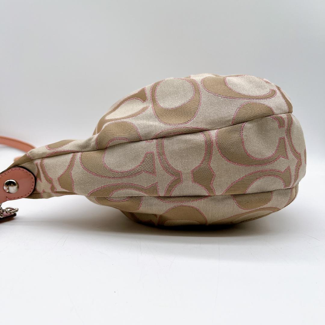 COACH Shoulder Bag Purse Signature Poppy Leather Authentic