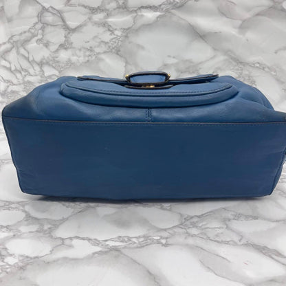 COACH Hand Bag Tote Purse Old Leather Moss green Authentic