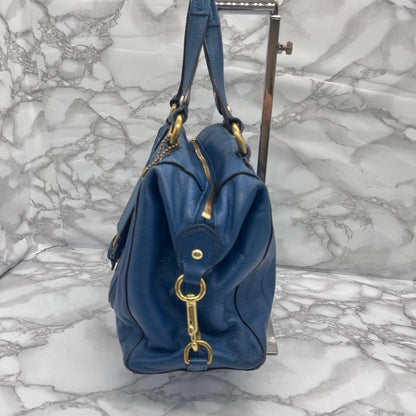 COACH Hand Bag Tote Purse Old Leather Moss green Authentic