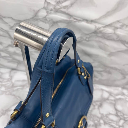 COACH Hand Bag Tote Purse Old Leather Moss green Authentic