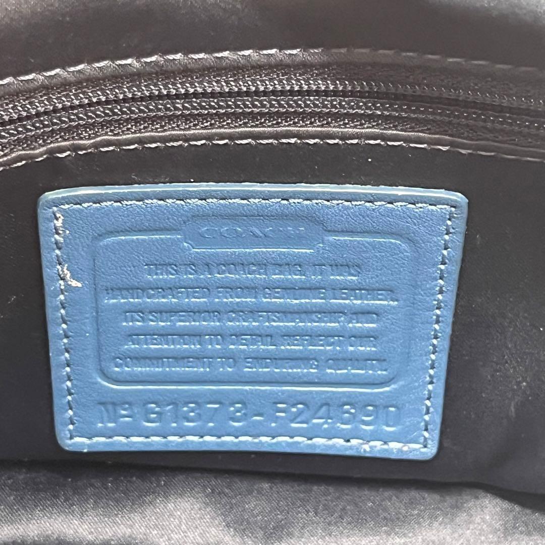 COACH Hand Bag Tote Purse Old Leather Moss green Authentic