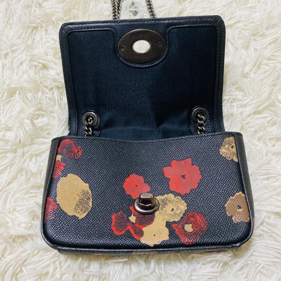 COACH Shoulder Bag Purse Turn Lock 52473 PVC Black Authentic