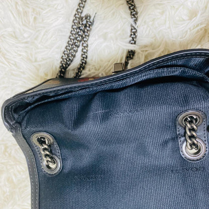 COACH Shoulder Bag Purse Turn Lock 52473 PVC Black Authentic