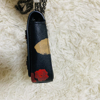 COACH Shoulder Bag Purse Turn Lock 52473 PVC Black Authentic