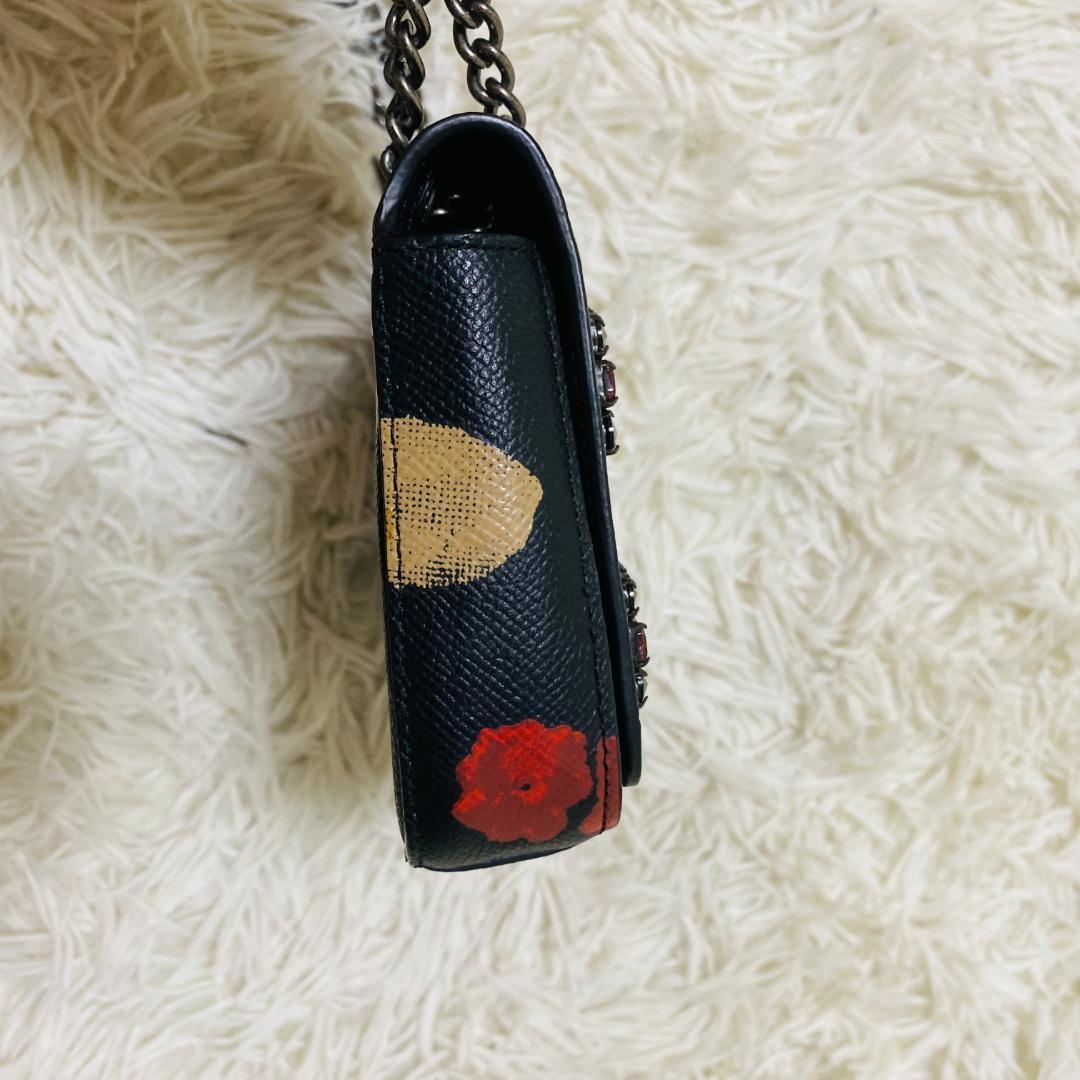 COACH Shoulder Bag Purse Turn Lock 52473 PVC Black Authentic