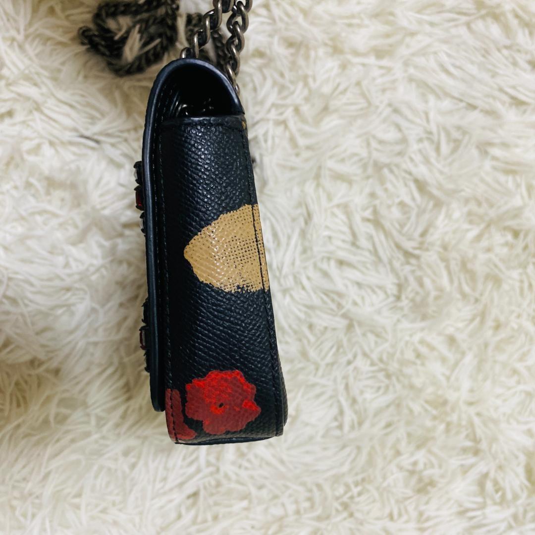 COACH Shoulder Bag Purse Turn Lock 52473 PVC Black Authentic