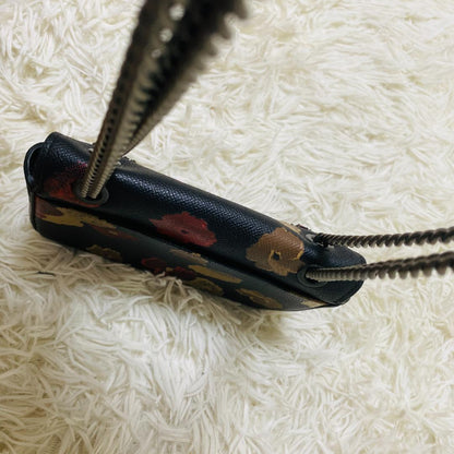 COACH Shoulder Bag Purse Turn Lock 52473 PVC Black Authentic