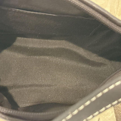 COACH Shoulder Bag Purse Signature Patchwork Leather Suede Jacquard Gold Brown