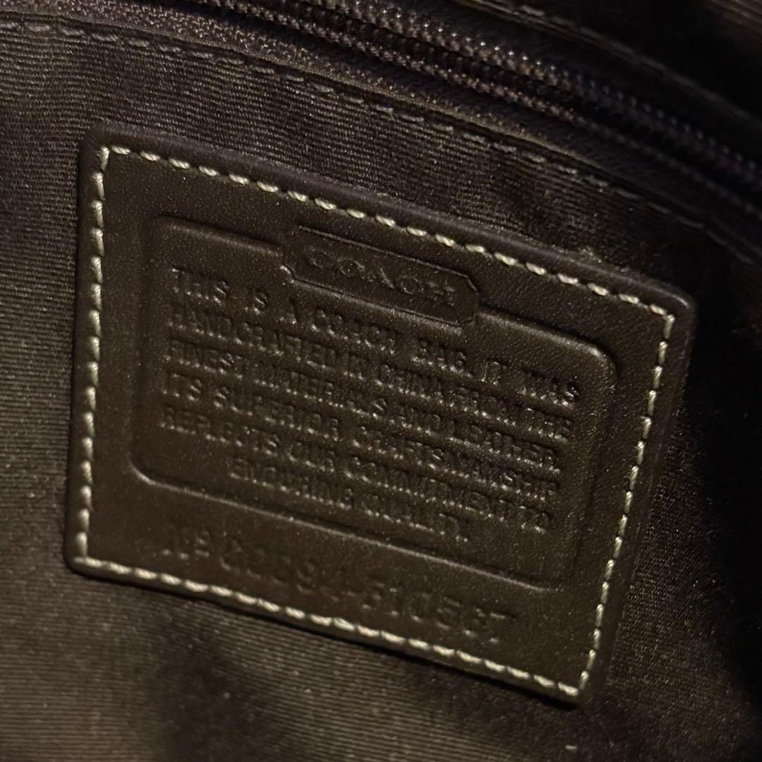 COACH Shoulder Bag Purse Signature Turn Lock Gold Authentic