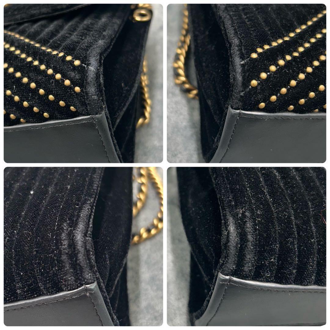 COACH Shoulder Bag Purse Turn Lock 31034 Chain Suede Black Authentic