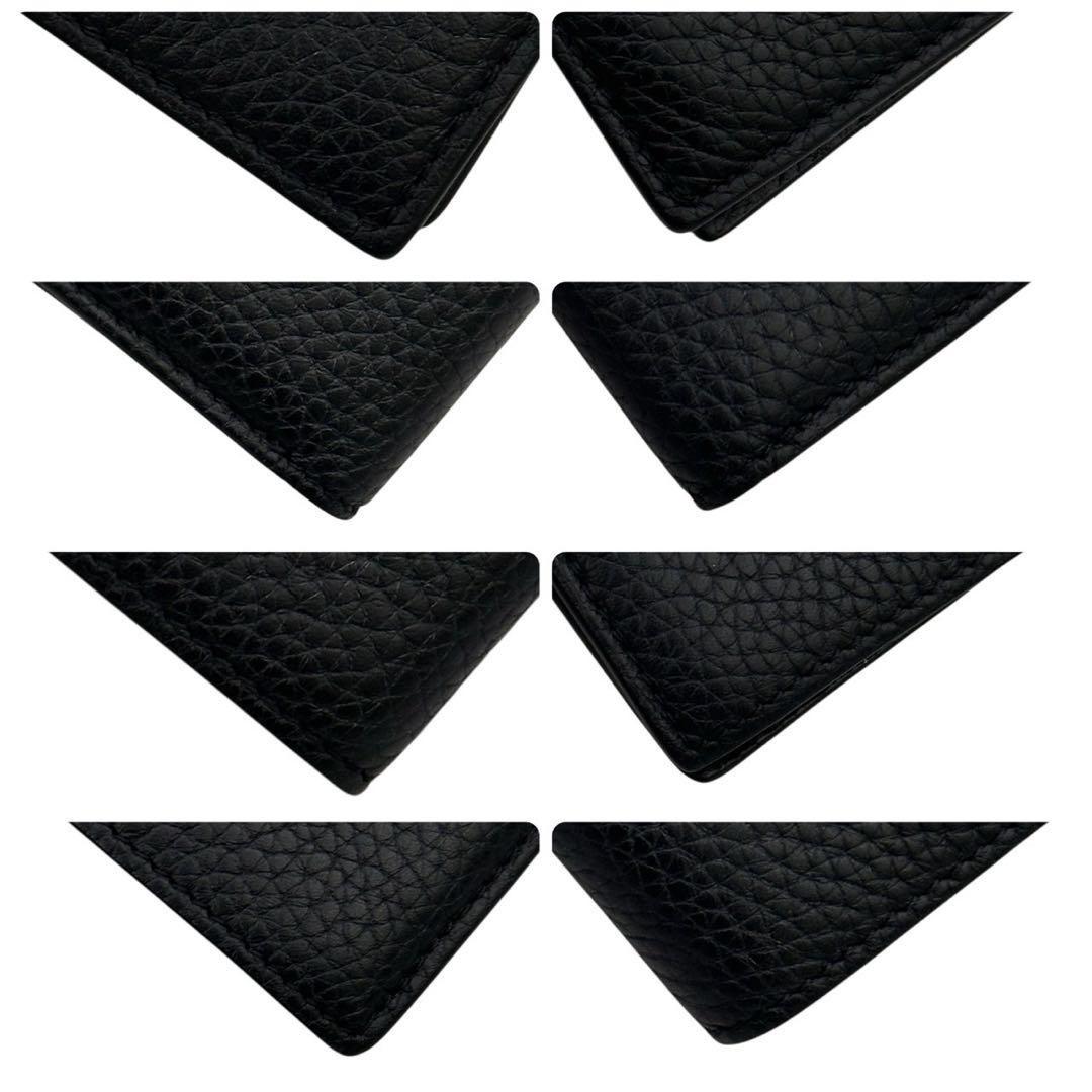 TOM FORD Bi-fold Wallet Flap Compact Purse Black Authentic