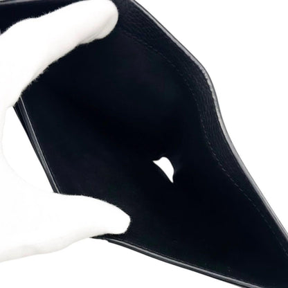 TOM FORD Bi-fold Wallet Flap Compact Purse Black Authentic