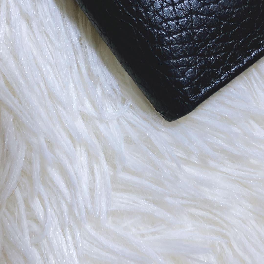 TOM FORD Flap Wallet Long Purse Logo Leather Black Authentic