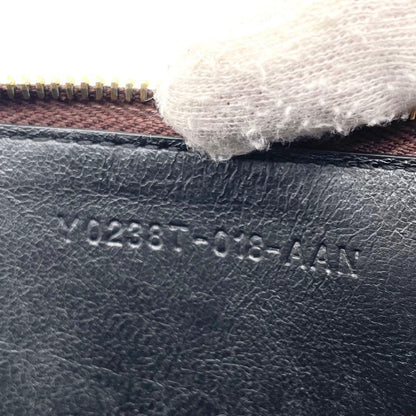 TOM FORD Coin Case Card Holder Wallet Purse Compact Leather Brown Authentic