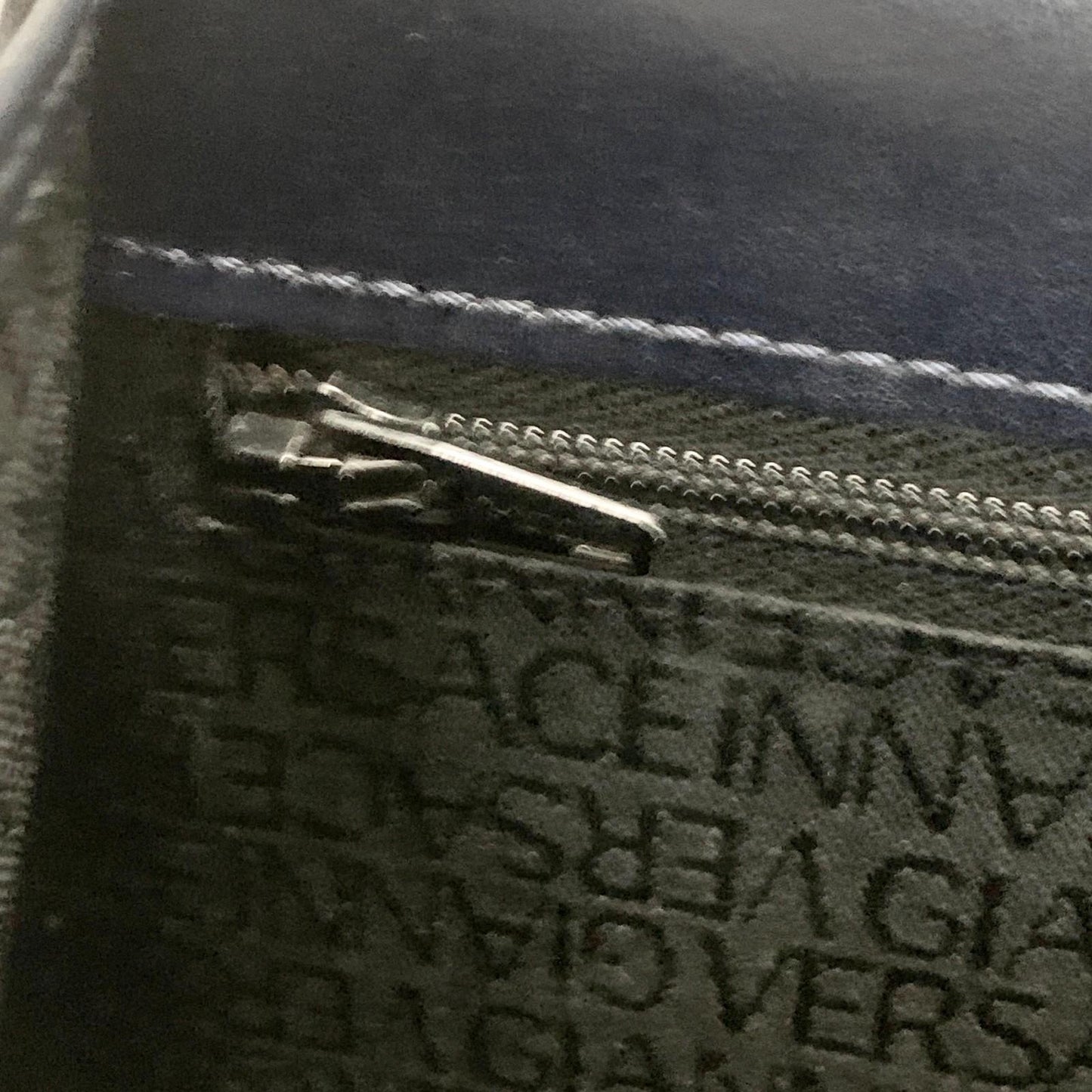 GIANNI VERSACE Shoulder Bag Purse Medusa Leather Dark Navy Women's Auth Used