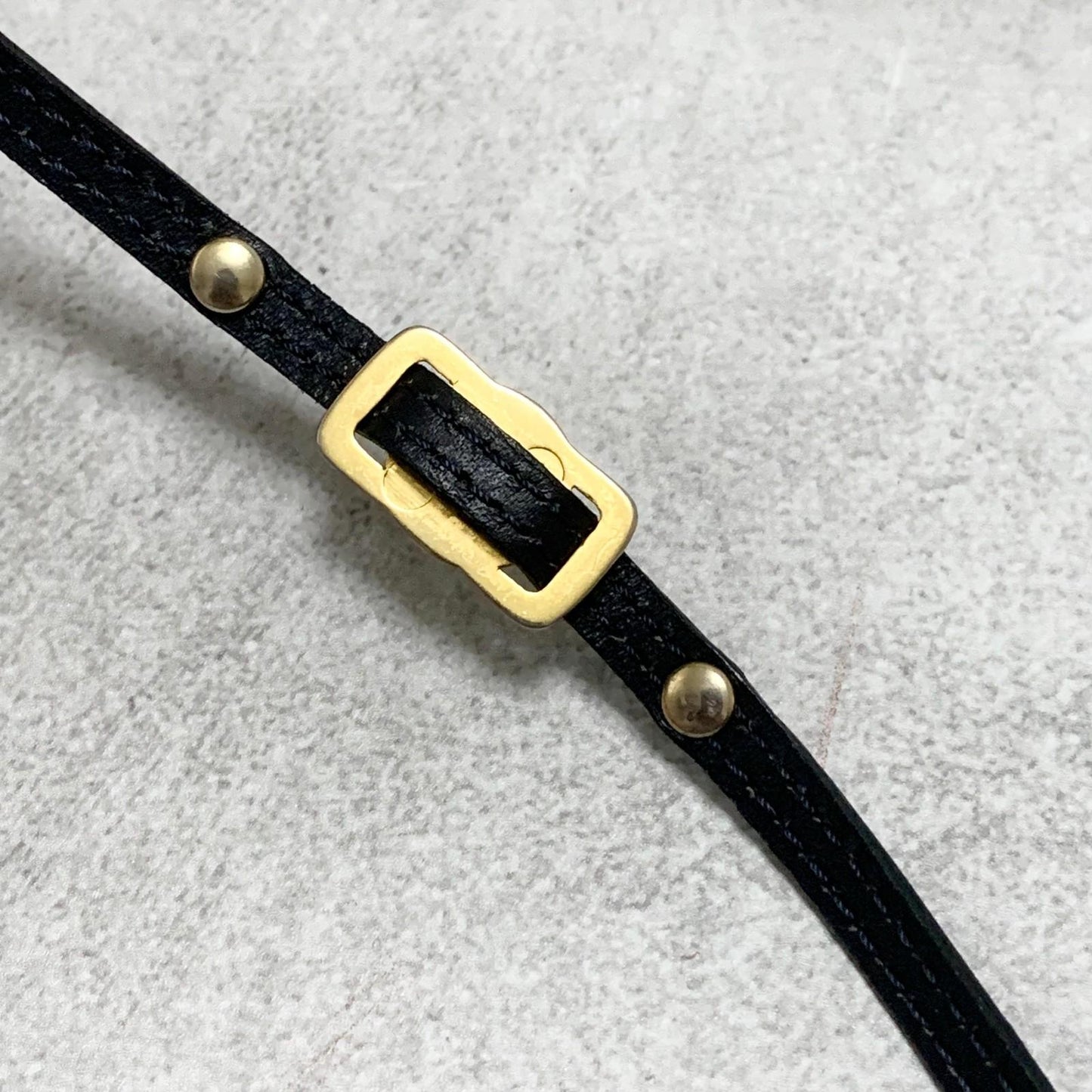 GIANNI VERSACE Shoulder Bag Purse Medusa Leather Dark Navy Women's Auth Used