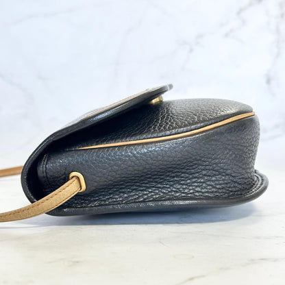 Christian Dior Shoulder Bag Purse CD Women’s Black Beige Leather Used Authentic