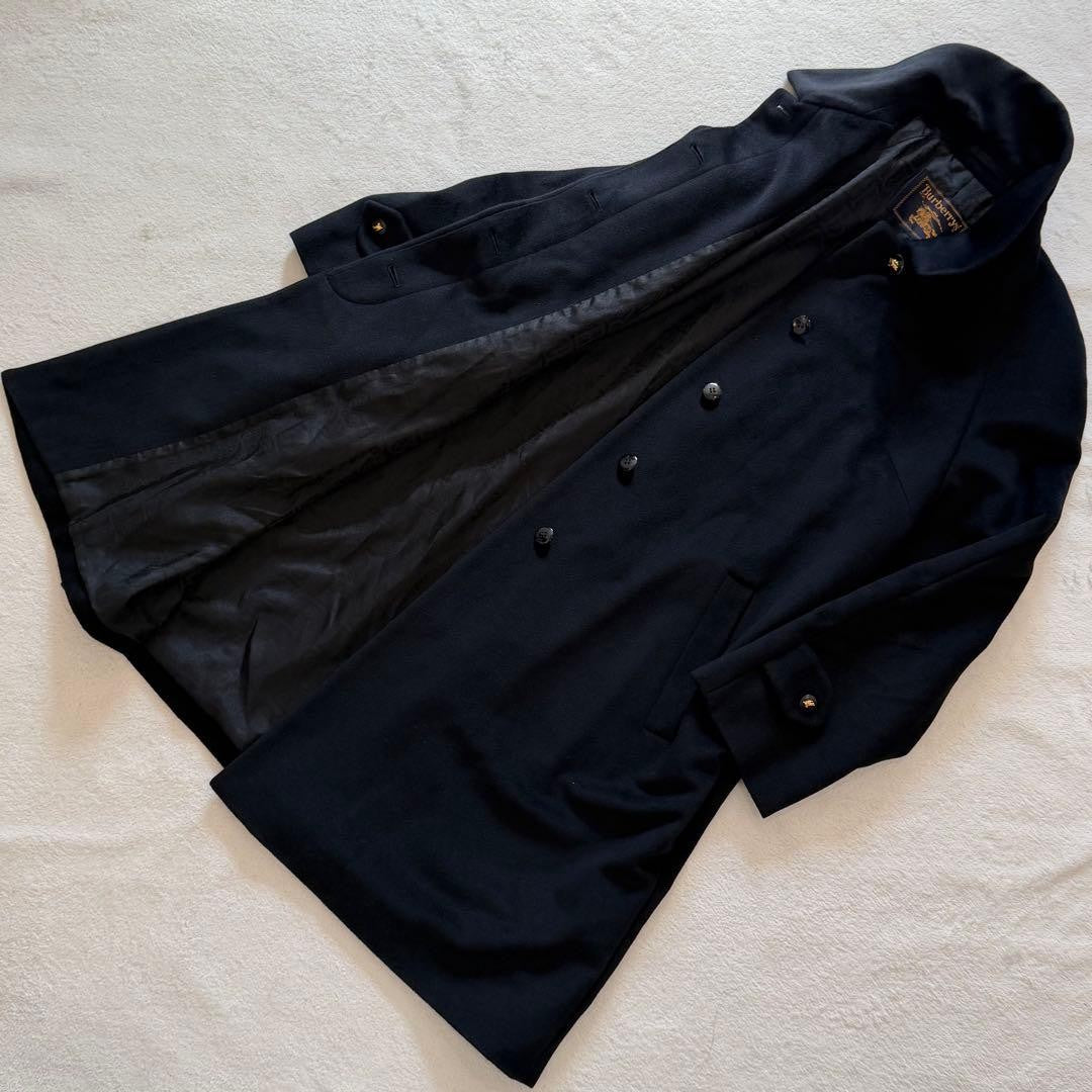 BURBERRYS Long Coat Asian fit 2XL US size XL Black Authentic