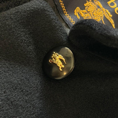 BURBERRYS Long Coat Asian fit 2XL US size XL Black Authentic