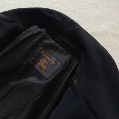 BURBERRYS Long Coat Asian fit 2XL US size XL Black Authentic