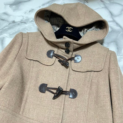 BURBERRY BLUE LABEL Coat Nova Check Asian fit L 40 US size M Camel Authentic