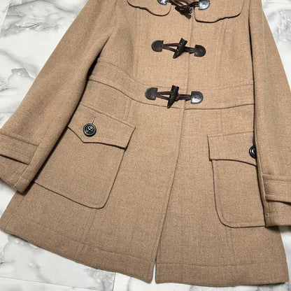 BURBERRY BLUE LABEL Coat Nova Check Asian fit L 40 US size M Camel Authentic