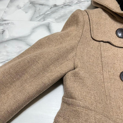 BURBERRY BLUE LABEL Coat Nova Check Asian fit L 40 US size M Camel Authentic