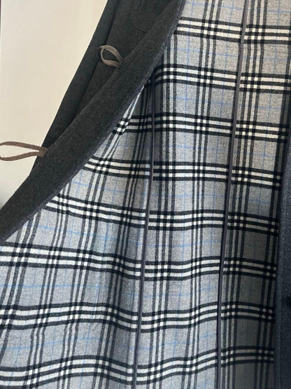 BURBERRY Coat Nova Check Asian fit M US size S Gray Authentic