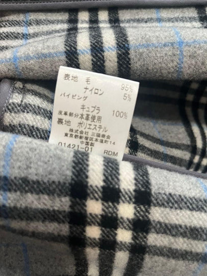 BURBERRY Coat Nova Check Asian fit M US size S Gray Authentic