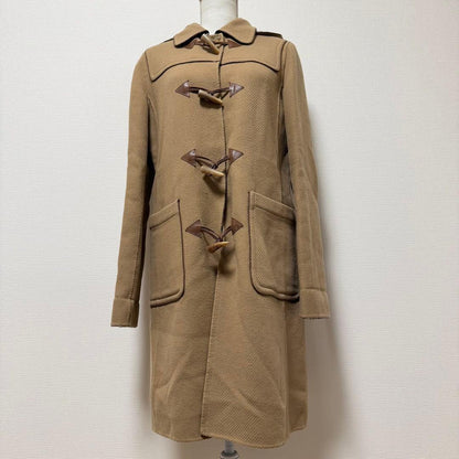 Aquascutum LONDON duffle Coat Club Check Asian fit L US size M Brown Authentic