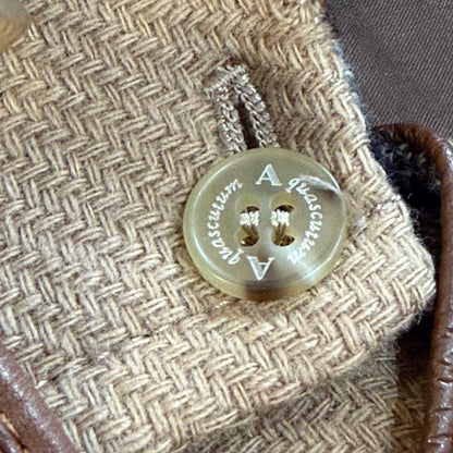 Aquascutum LONDON duffle Coat Club Check Asian fit L US size M Brown Authentic