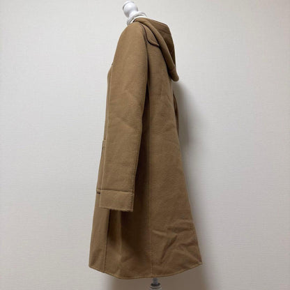 Aquascutum LONDON duffle Coat Club Check Asian fit L US size M Brown Authentic