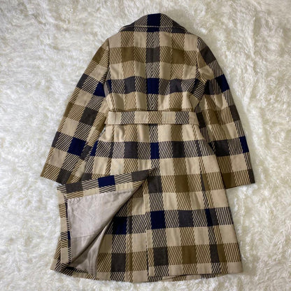 Aquascutum Trench Coat Asian fit M US size S Beige Brown Navy Authentic