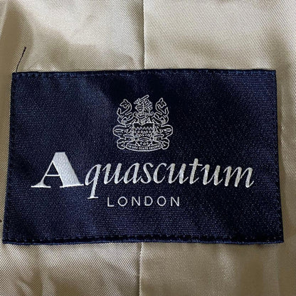 Aquascutum Trench Coat Asian fit M US size S Beige Brown Navy Authentic