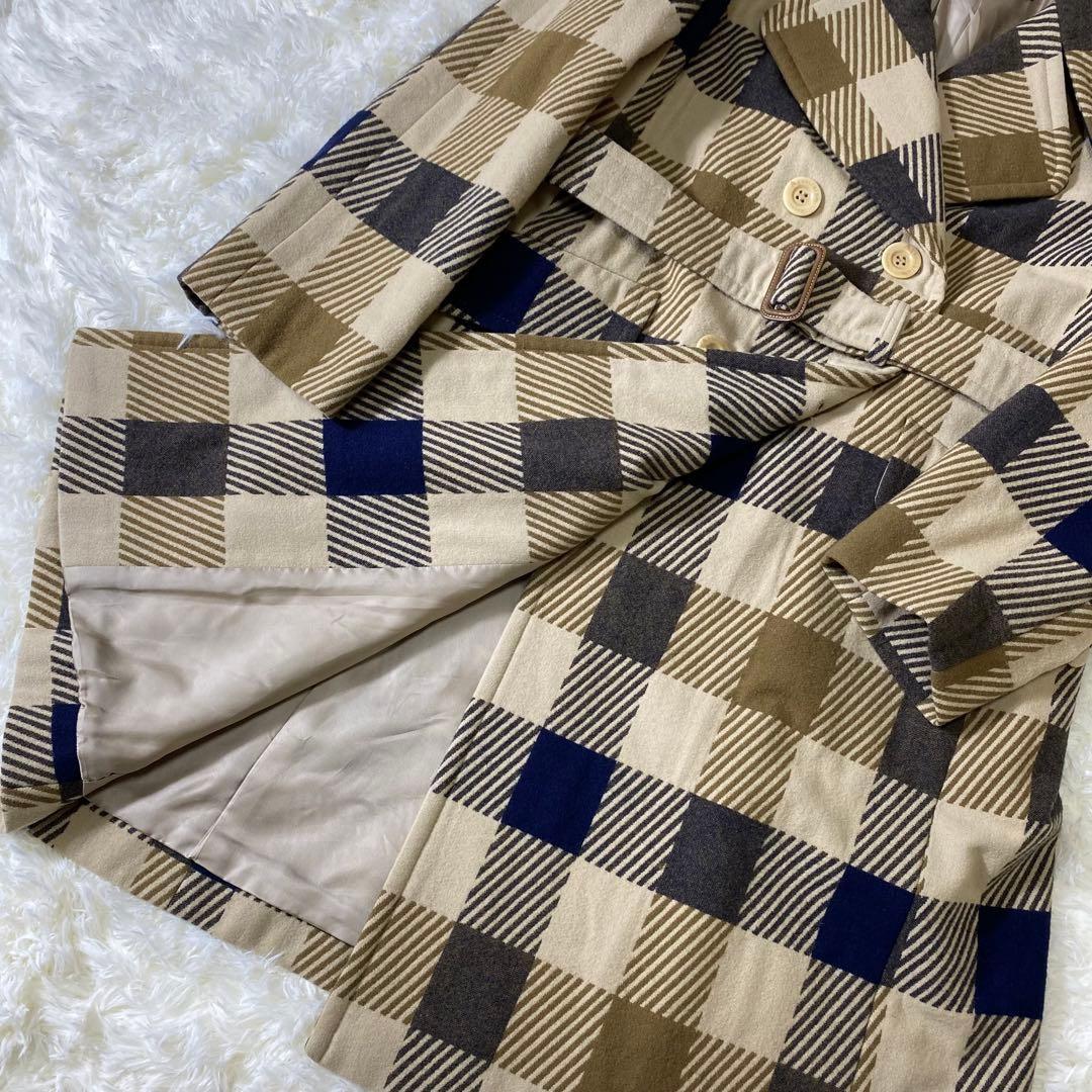 Aquascutum Trench Coat Asian fit M US size S Beige Brown Navy Authentic