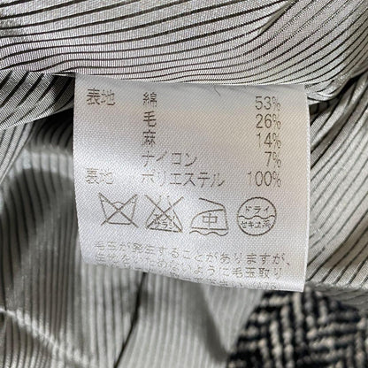 Aquascutum Long Coat Asian fit M US size S Black White Authentic