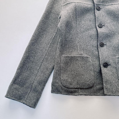 Aquascutum tailored jacket Asian fit M US size S Gray Navy Authentic